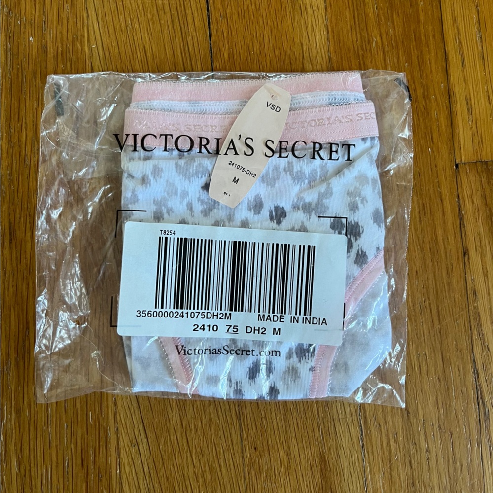 Victoria's Secret Pink and Gray Patterned Panties